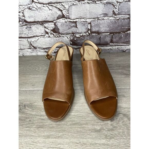 Clarks Brown Leather Casual Ankle Strap Open Toe Sandals Women Sz 8.5M US/39.5EU - Picture 13 of 16